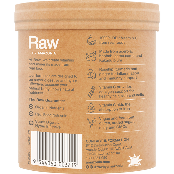Amazonia Raw Real Food Nutrients Organic Vitamin C Passionfruit 100g