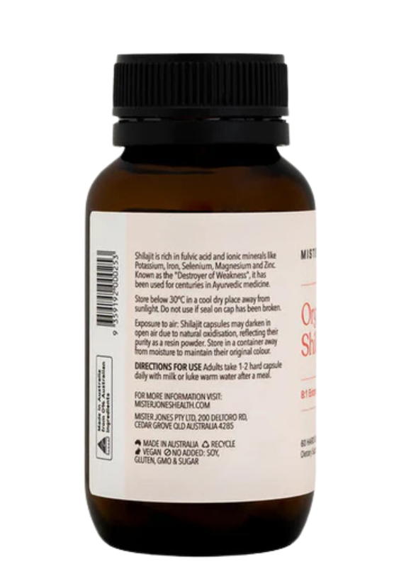 Mister Jones Organic Shilajit 8:1 Extract 60 Capsules