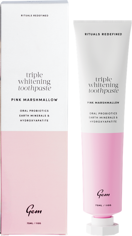 Gem Triple Whitening Toothpaste Pink Marshmallow 75ml / 110g