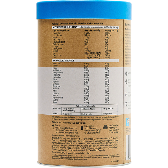 Amazonia Raw Protein Slim & Tone Vanilla Cinnamon 1kg