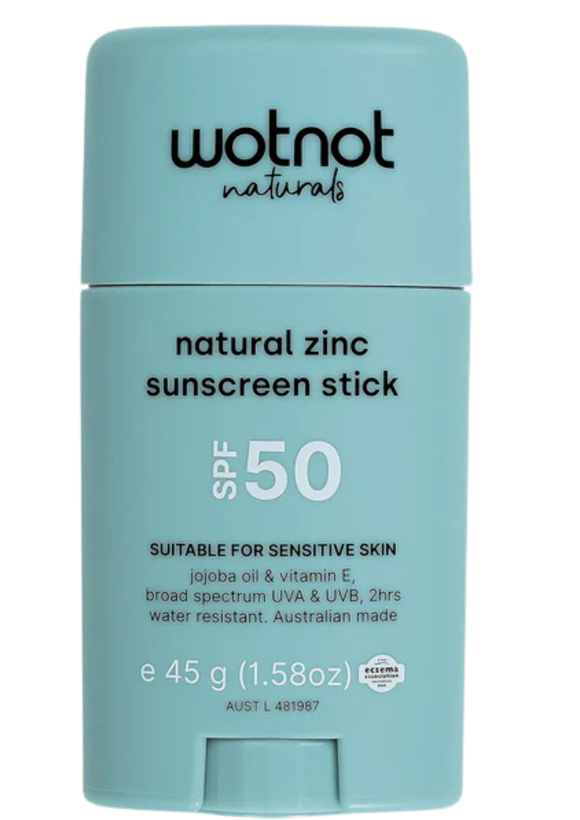 Wotnot Naturals Natural Zinc Sunscreen Stick SPF 50 45g