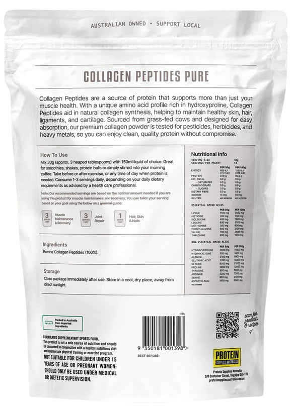 Protein Supplies Australia Collagen Peptides Pure 1kg