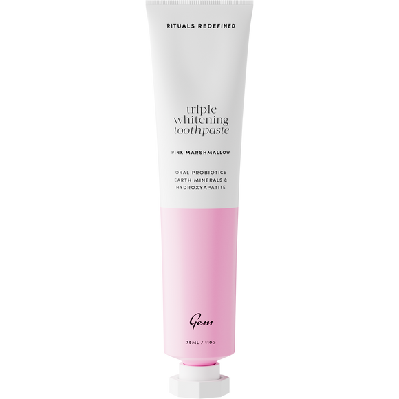 Gem Triple Whitening Toothpaste Pink Marshmallow 75ml / 110g