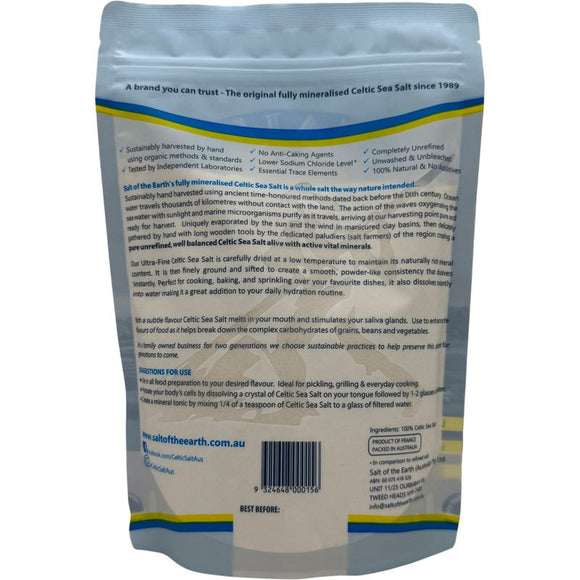 Salt of the Earth Ultra Fine Hand Harvested Celtic Sea Salt 650g