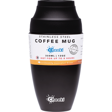 Cheeki Stainless Steel Coffee Mug Black 350ml