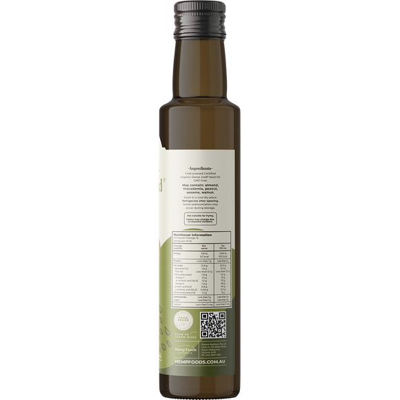 Hemp Foods Australia Organic Hemp Gold® Seed Oil 250ml