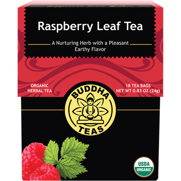 Buddha Teas Organic Raspberry Leaf Herbal Tea 18 Tea Bags