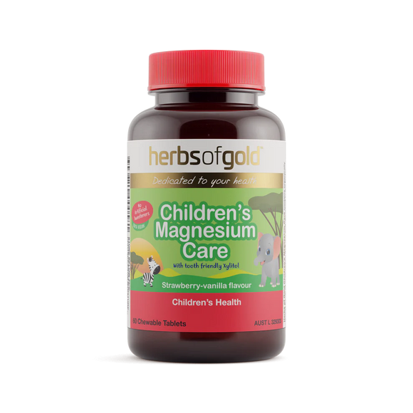 Herbs of Gold Children's Magnesium Care Chewable 60t - front