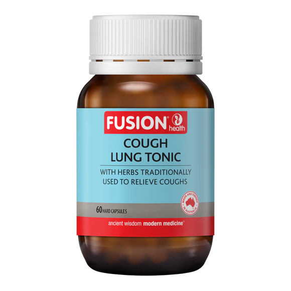 Fusion Health Cough Lung Tonic 60 Hard Capsules — front label