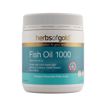 Herbs of Gold Fish Oil 1000 200 Capsules - front