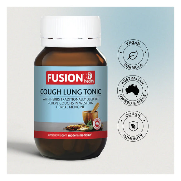 Fusion Health Cough Lung Tonic — vegan, Australian made, cough immunity credentials