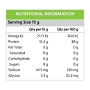 Gelatin Health Nutritional Information panel