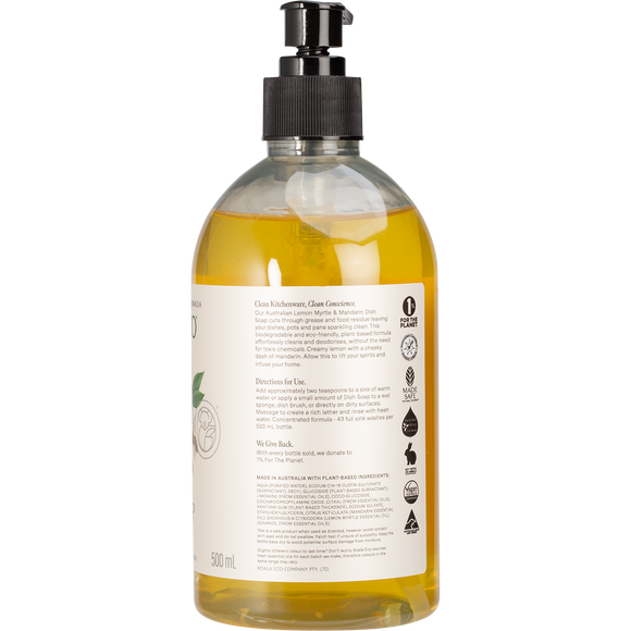 Koala Eco Natural Dish Soap Lemon Myrtle & Mandarin 500ml