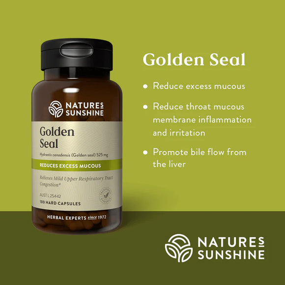 Natures Sunshine Golden Seal 525mg 100 Capsules