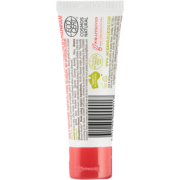 Jack N' Jill Natural Certified Toothpaste Strawberry & Calendula Fluoride Free 50g