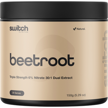 SWITCH NUTRITION Beetroot Triple Strength 6% Nitrate 30:1 Dual Extract 150g