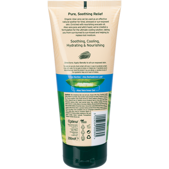 Aloe Pura Organic Aloe Vera After Sun Lotion 200ml ingredients