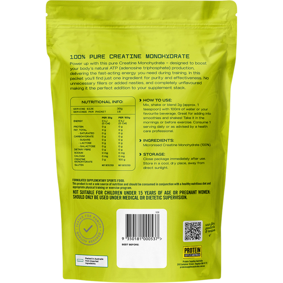 Protein Supplies Australia Creatine Monohydrate Pure 200g