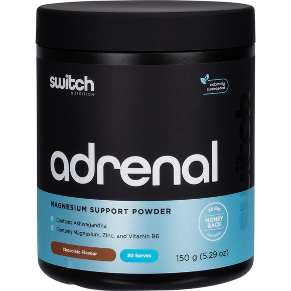 Switch Nutrition Adrenal Magnesium Support Powder Chocolate 150g - front