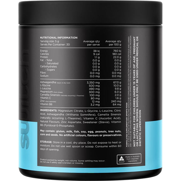 Switch Nutrition Adrenal Magnesium Support Powder Lemonade 150g - back ingredients