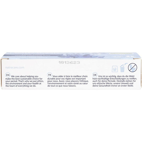 Natracare Organic Cotton Tampons Regular 20pk - back