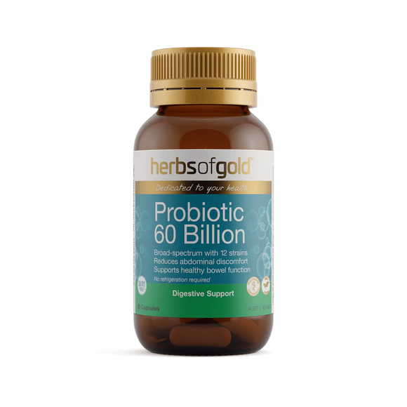 Herbs of Gold Probiotic 60 Billion 30 Capsules - front
