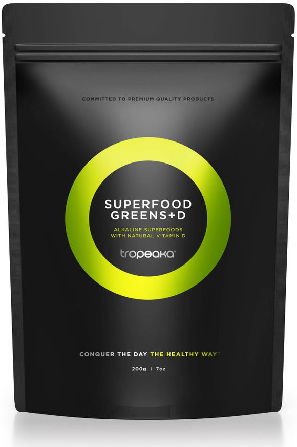 Tropeaka Superfood Greens+D Alkaline Superfoods with Natural Vitamin D 200g