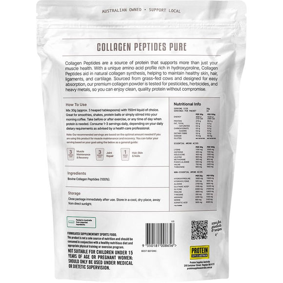 Protein Supplies Australia Collagen Peptides Pure 500g