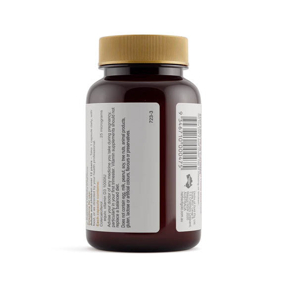 Herbs of Gold Vitamin D3 1000 120 Capsules - back label