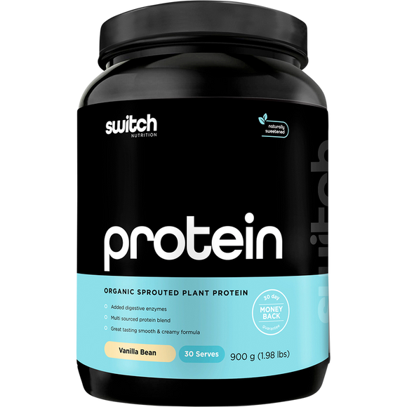 SWITCH NUTRITION Protein Organic Sprouted Plant Vanilla Bean 900g