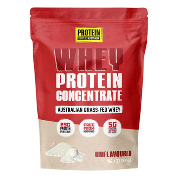 Protein Supplies Australia WPC Whey Protein Concentrate Unflavoured 1kg front