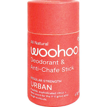 Woohoo All Natural Deodorant & Anti-Chafe Stick - URBAN Regular Strength 60g