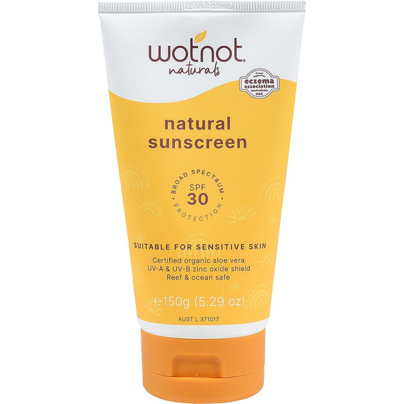 Wotnot Naturals Natural Sunscreen SPF 30 Sensitive Skin 150g