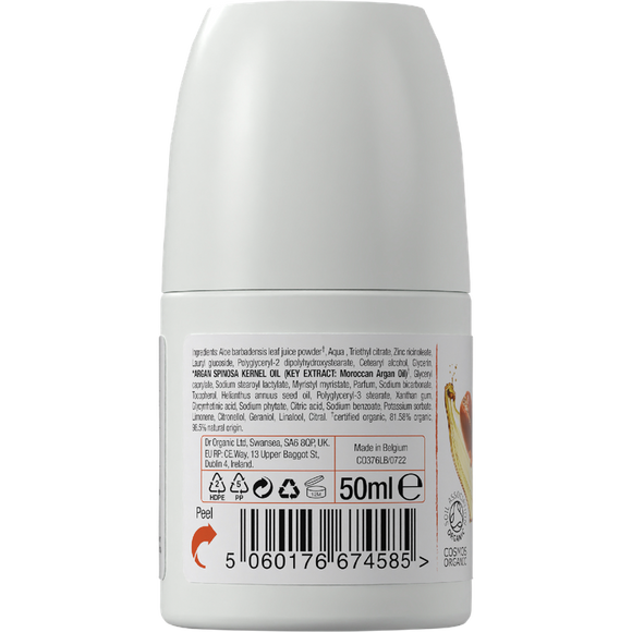 Dr Organic Moroccan Argan Oil Deodorant Roll-On 50ml