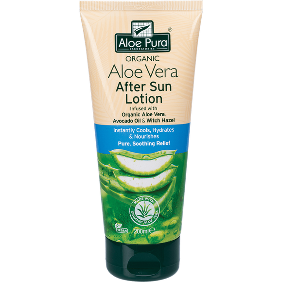 Aloe Pura Organic Aloe Vera After Sun Lotion 200ml front