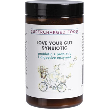 SUPERCHARGED FOOD Love Your Gut Synbiotic Powder Pre/Probiotic 120g