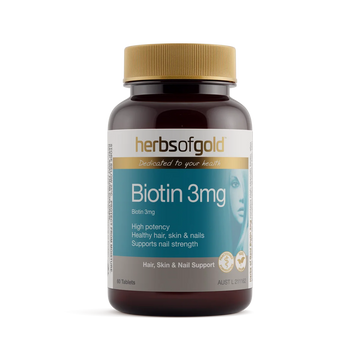 Herbs of Gold Biotin 3mg 60 tablets bottle front