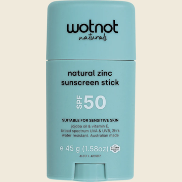 Wotnot Naturals Natural Zinc Sunscreen Stick SPF 50 45g