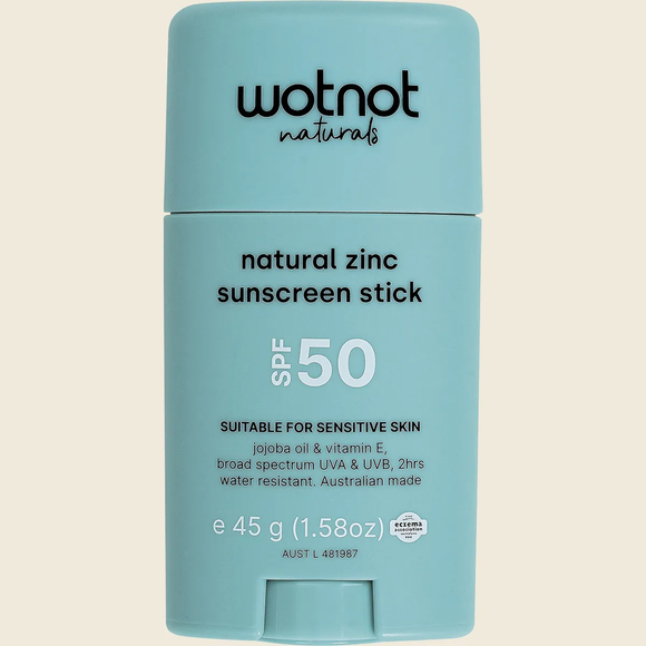 Wotnot Naturals Natural Zinc Sunscreen Stick SPF 50 45g