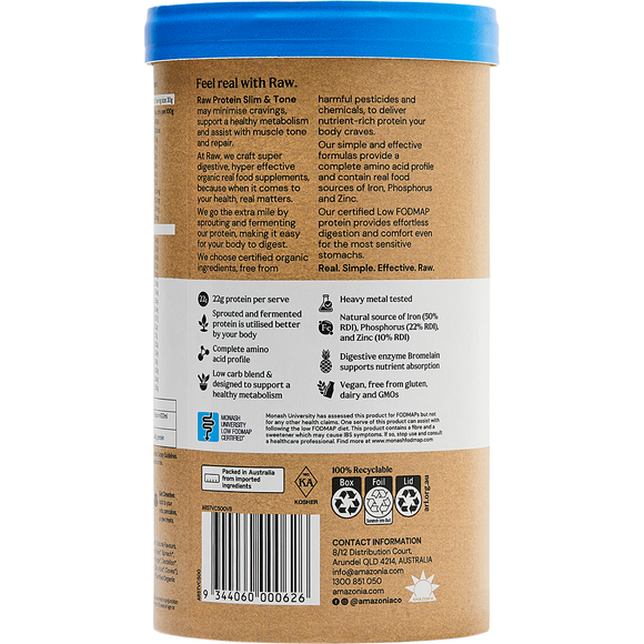 Amazonia Raw Protein Slim & Tone Vanilla Cinnamon 500g