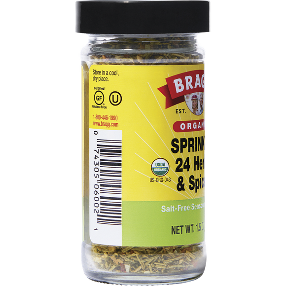 Bragg Organic Sprinkle 24 Herbs & Spices Salt-Free Seasoning Blend 42g