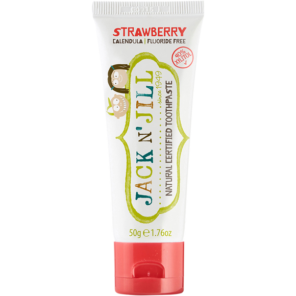 Jack N' Jill Natural Certified Toothpaste Strawberry & Calendula Fluoride Free 50g