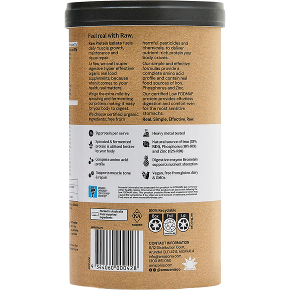 Amazonia Raw Protein Isolate Vanilla 500g