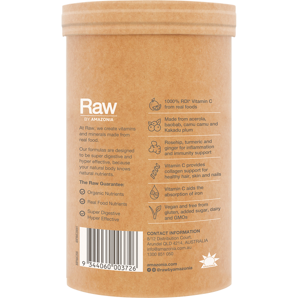 Amazonia Raw Real Food Nutrients Organic Vitamin C Passionfruit 200g
