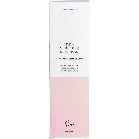 Gem Triple Whitening Toothpaste Pink Marshmallow 75ml / 110g
