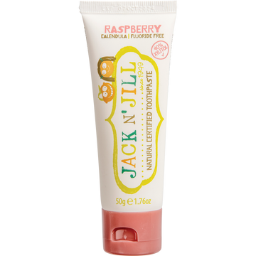 Jack N' Jill Natural Certified Toothpaste Raspberry & Calendula Fluoride Free 50g