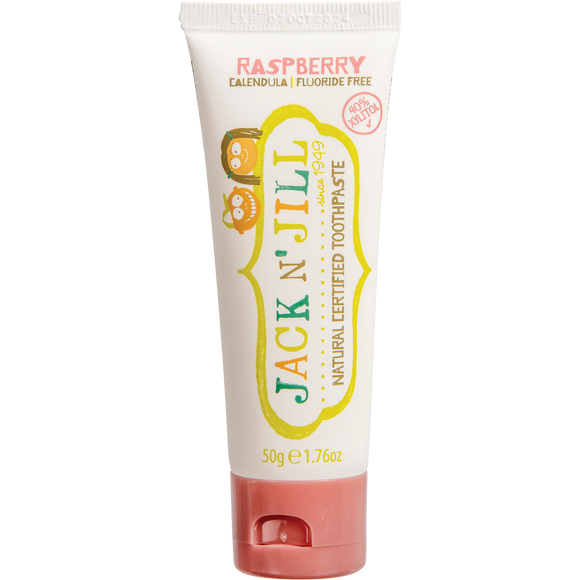 Jack N' Jill Natural Certified Toothpaste Raspberry & Calendula Fluoride Free 50g