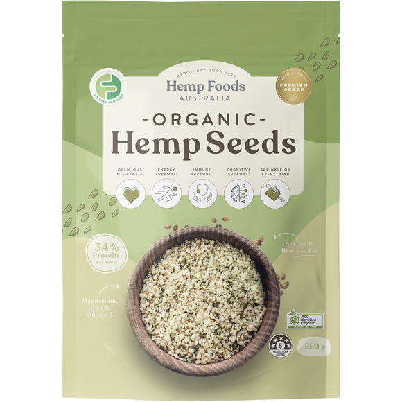 Hemp Foods Australia Organic Hemp Seeds Hulled 250g
