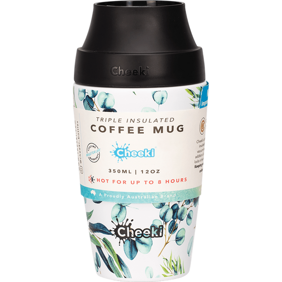 Cheeki Triple Insulated Coffee Mug Eucalyptus 350ml