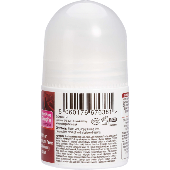Dr Organic Rose Otto Roll-On Deodorant 50ml